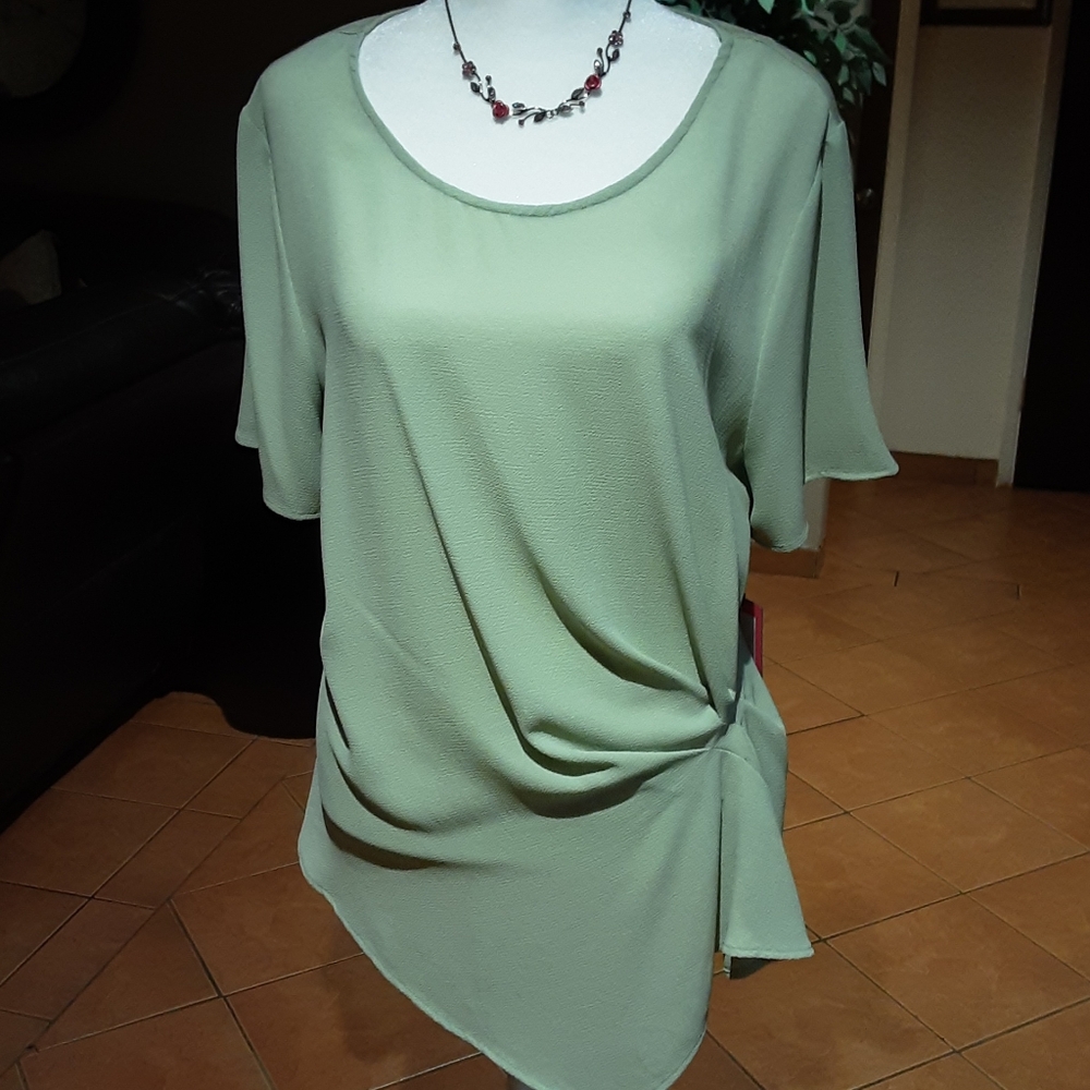 Vince Camuto Green Blouse Spandex